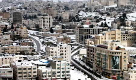 Hebron covered in snow on December 13, 2013