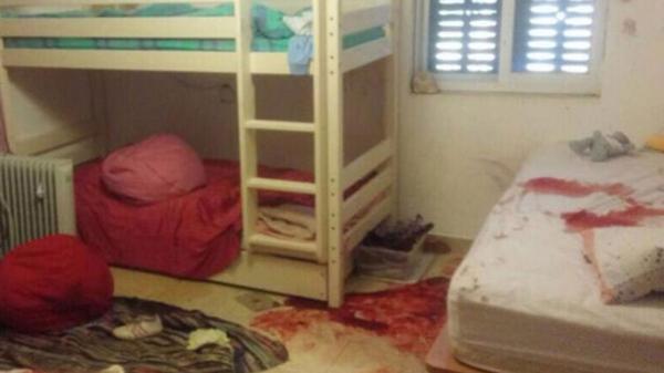 Las Fuerzas de Defensa de Israel (FDI) publicaron una foto de cómo quedó el dormitorio de la víctima