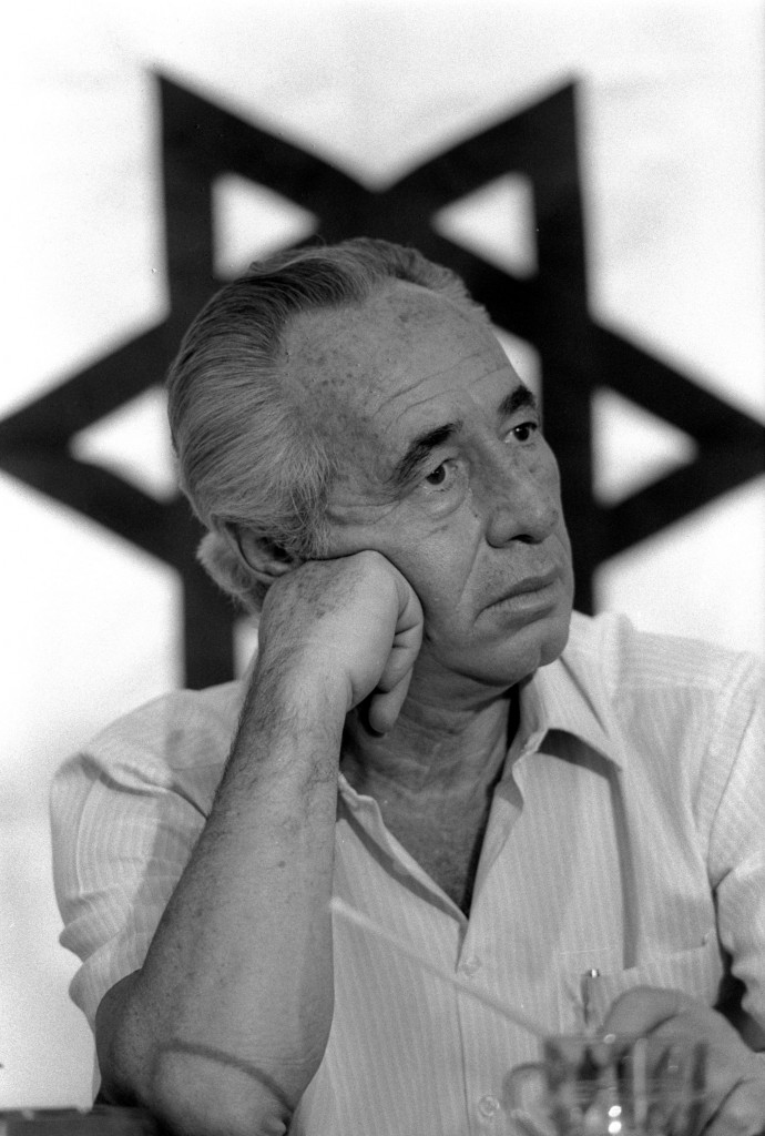 El Primer Ministro de Israel, Shimon Peres, en 1986