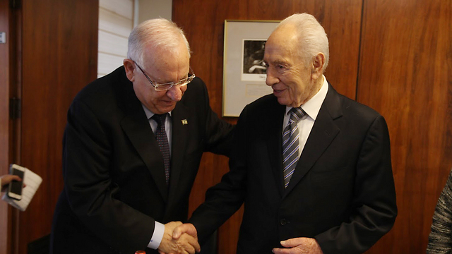 President Rivlin with his predecessor Peres (Photo: Knesset)