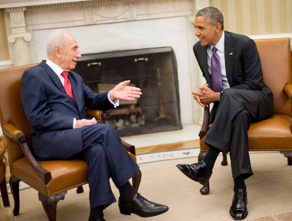Peres con Obama en un encuentro en la Casa Blanca