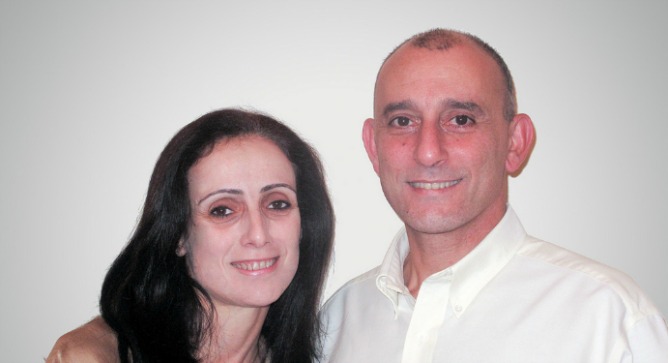 Arab Christians Reem and Imad Younis started their own neurosurgery products business in Nazareth. Photo: courtesy
