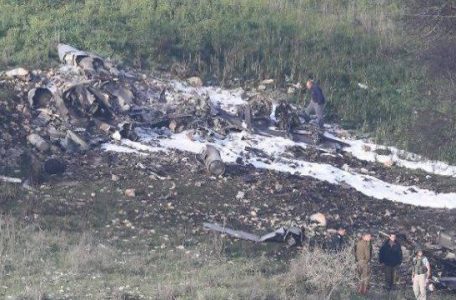 Restos del avión F-16 derribado (Foto: Gil Nechushtan)