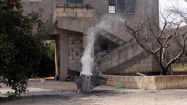 Remains of Syrian antiaircraft missile that landed in southern Lebanon (Photo: AFP)