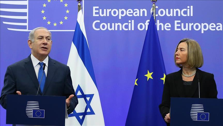 Resultado de imagen de Netanyahu con Mogherini imagenes