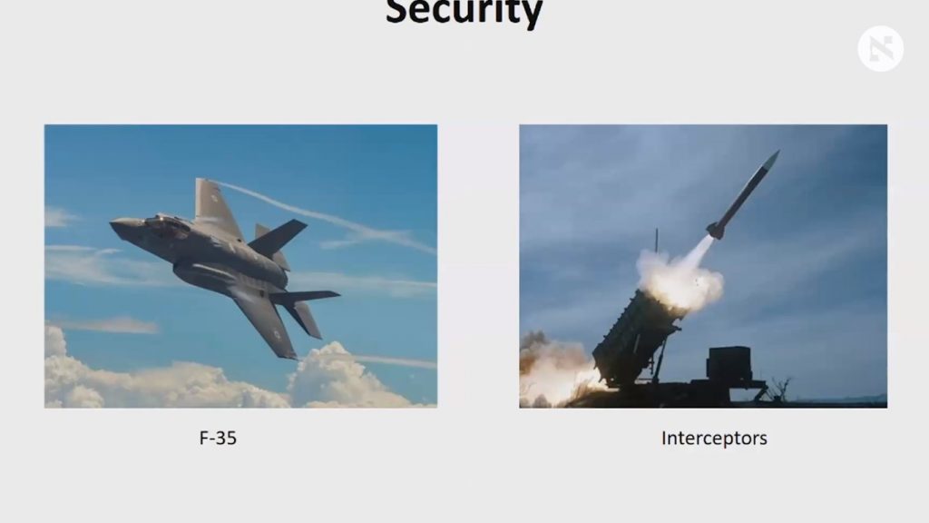 Netanyahu muestra el F-35 Adir de Israel y el sistema de defensa Cúpula de Hierro. (Captura de pantalla)